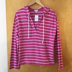 NWT J. Crew 100% Cotton Hooded Pullover